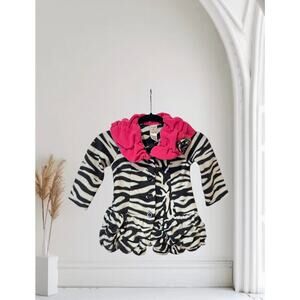 Mack & Co Toddler Girls Zebra Print Coat Size 3T